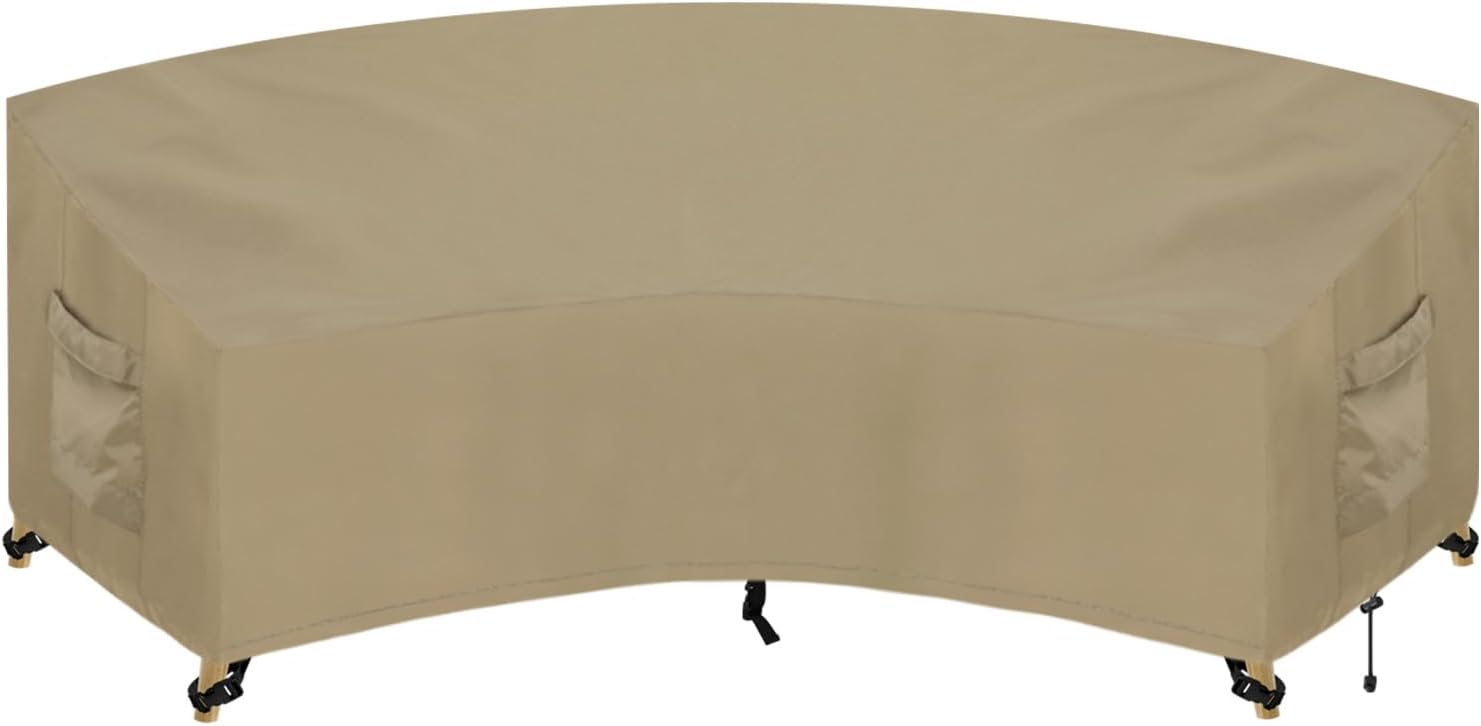 PureFit Outdoor Sectional Sofa Cover for Curved Patio Furniture