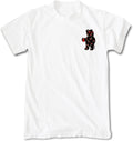 Men's White Graphic T-Shirt with Trippy Bear Print - Casual Style