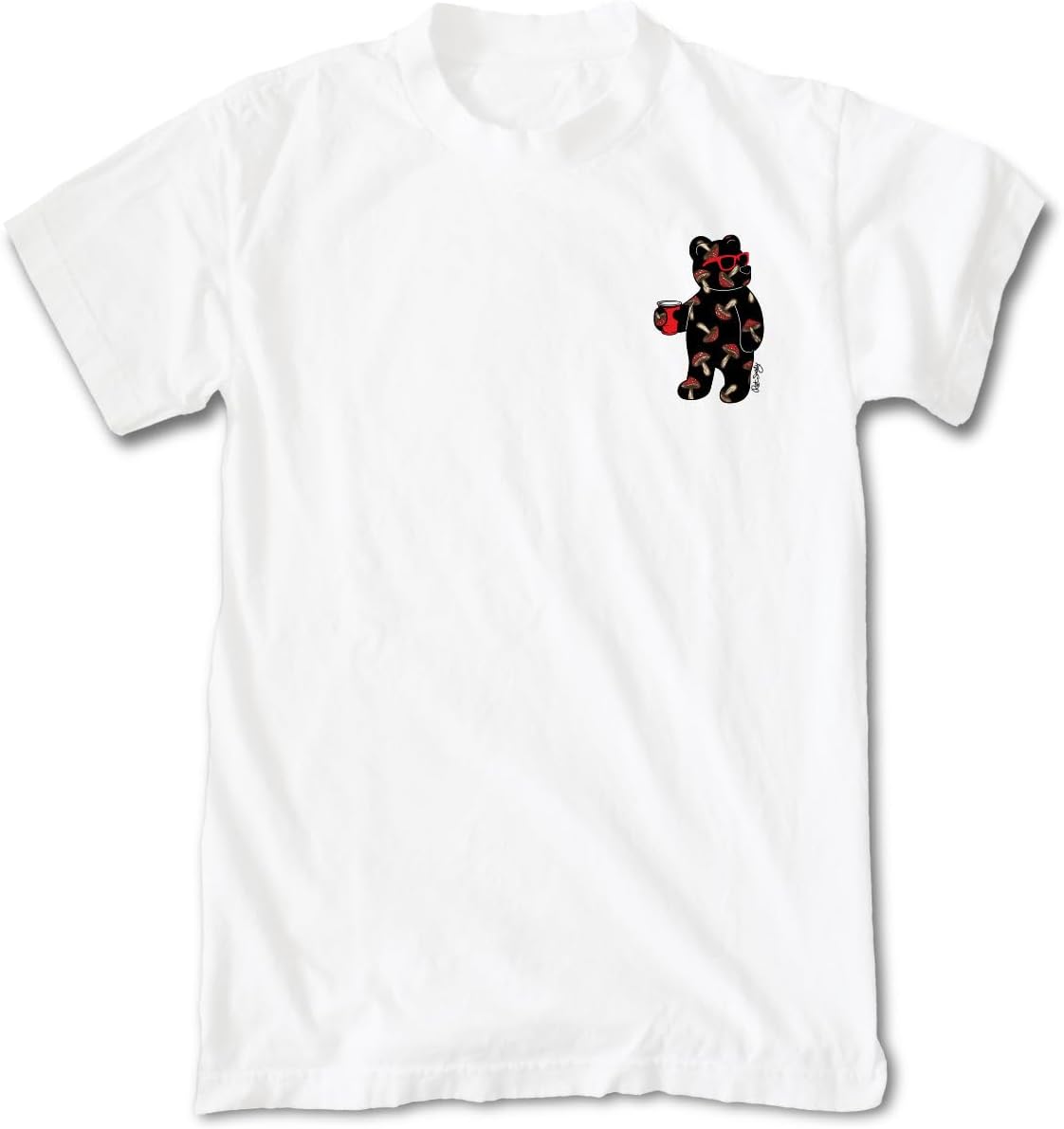 Riot Society Men's Short Sleeve Graphic T-Shirt with Trippy Bear