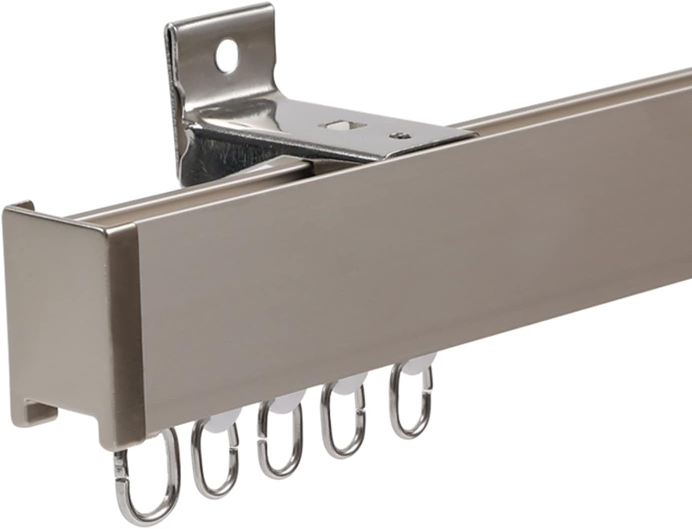 NOIRDA Aluminum Curtain Track Kit - 1m to 5m Wide - Silent Design