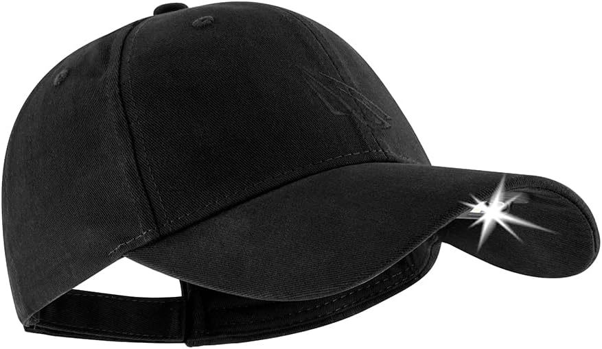LED Hat Light - POWERCAP Baseball Cap with Built-in Bright Light