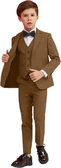 Boy Suits 5 Piece Slim Fit Suit for Kids Toddler Formal Set - Classic