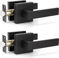 KNOBWELL Heavy Duty Matte Black Door Handle Levers for Modern Homes