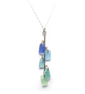 Sea Glass Avalon Pendant 20ft Cable Chain - Handmade Seaside Charm