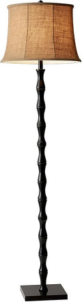 Adesso Stratton 62 in Floor Lamp - Burlap Shade, Transitional Style