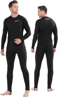 COPOZZ Mens Wetsuit Front Zip Full-Body Suit - Sun Protection Fit