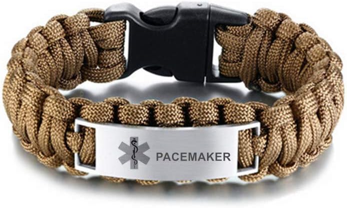 PACEMAKER Medical Alert Bracelet for Outdoor Safety