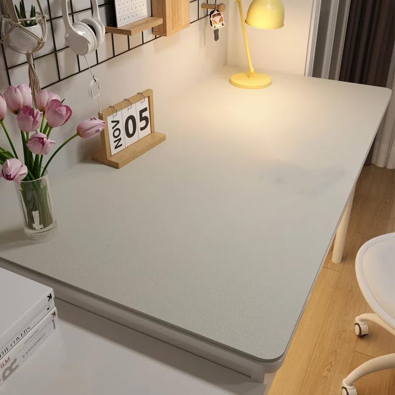 Waterproof White Desk Pad - Non-Slip & Large