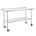 Hally Stainless Steel Prep Table 24 x 60 in - Heavy Duty Workstation