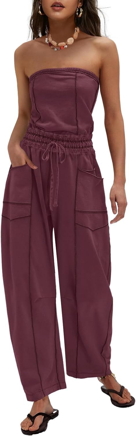 Stylish Casual Strapless Jumpsuits for Women by LAMISSCHE
