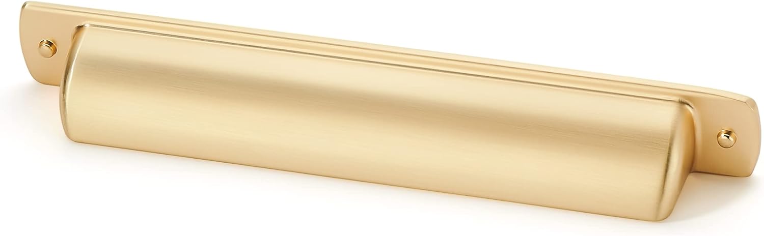 Khtumeware 10 Pack 5 in Drawer Pulls Brushed Brass Cabinet Hardware