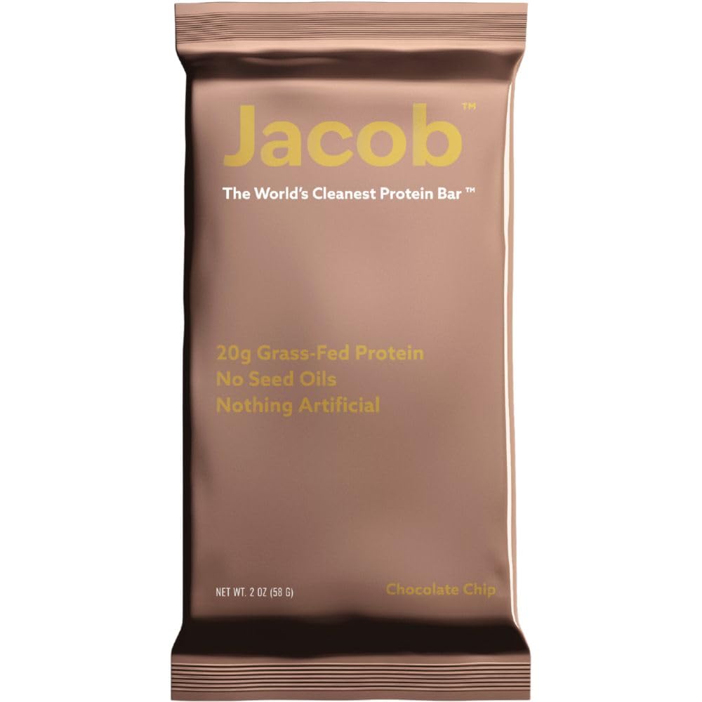 Jacob Protein Bars - Delicious Chocolate with 20g Grass-Fed Protein