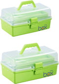 12in Three-Layer Clear Plastic Storage Box - Portable Organizer