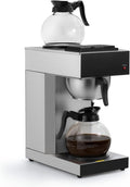 SYBO 12-Cup Commercial Drip Coffee Maker - Dual Carafes & Warmers