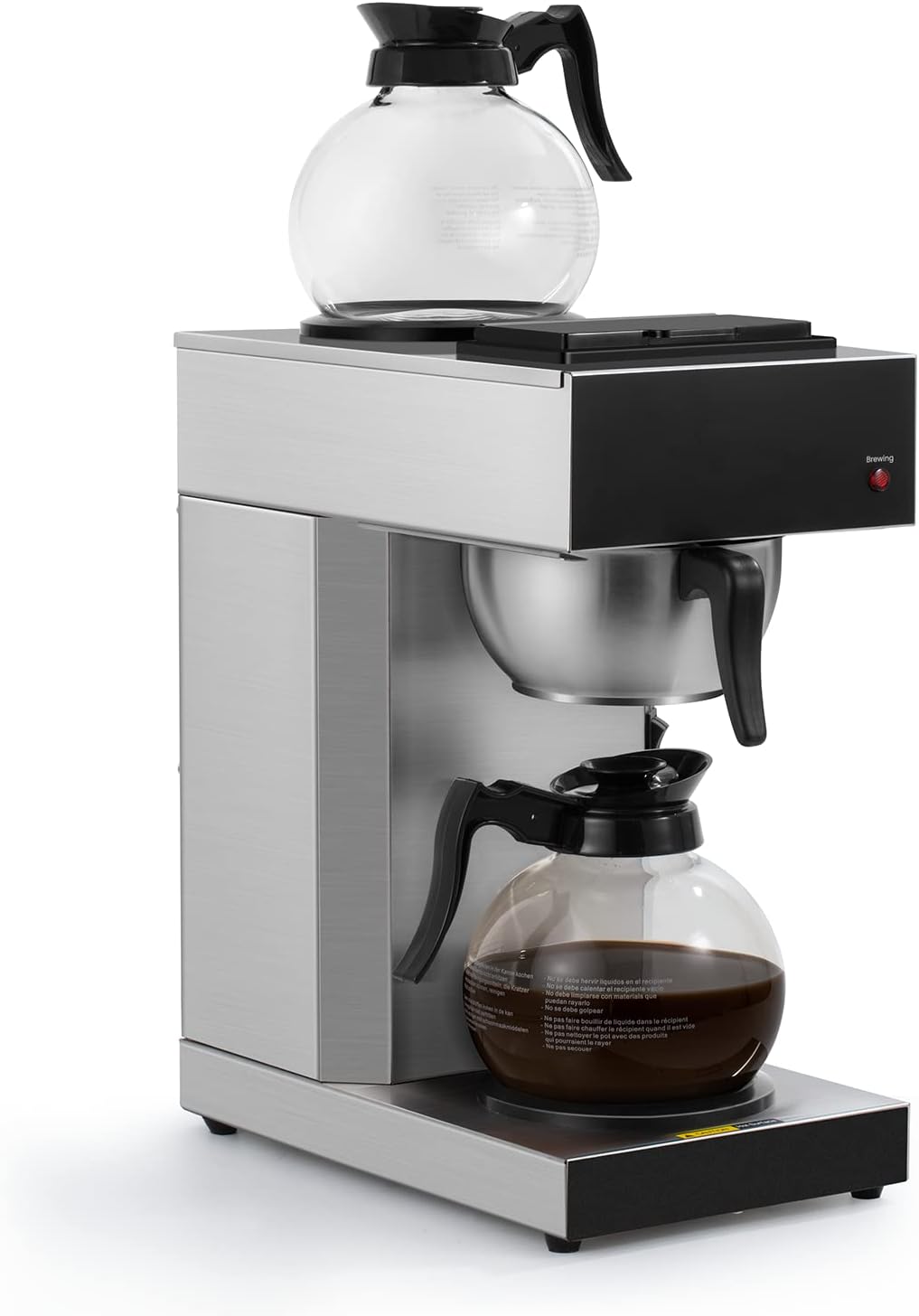 SYBO 12-Cup Commercial Drip Coffee Maker - Dual Carafes & Warmers