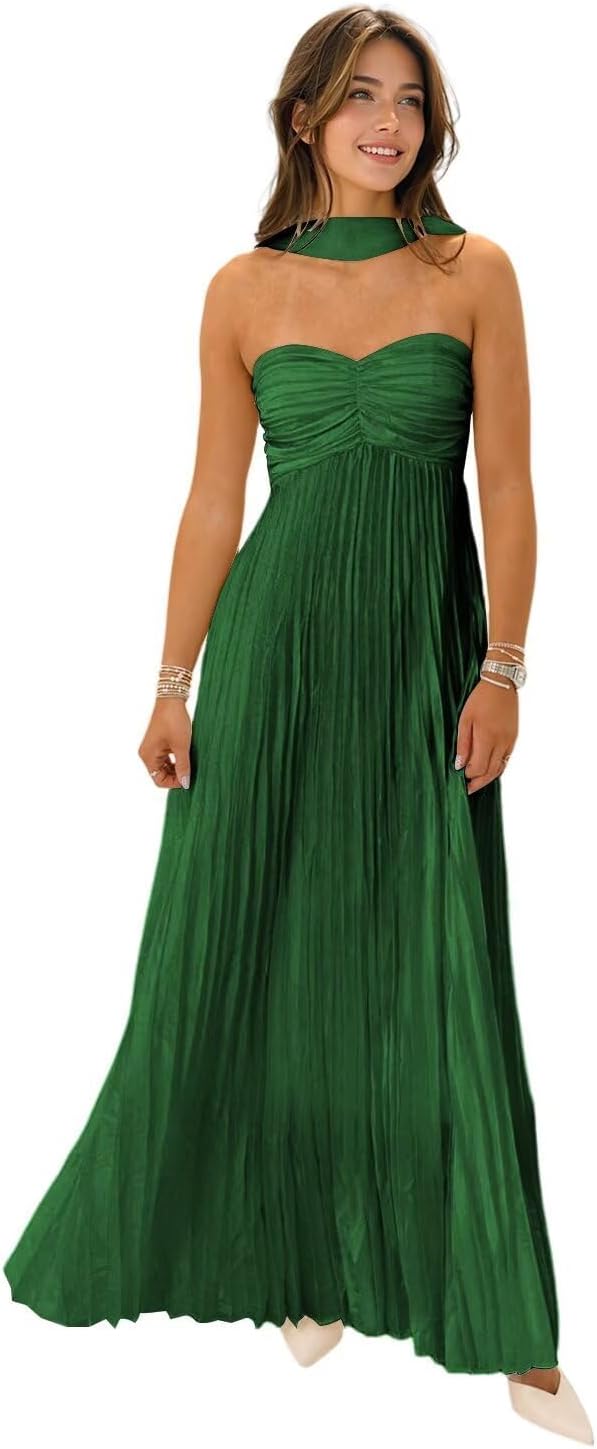 Strapless Bridesmaid Dresses for Women with Scarf 2025 Style