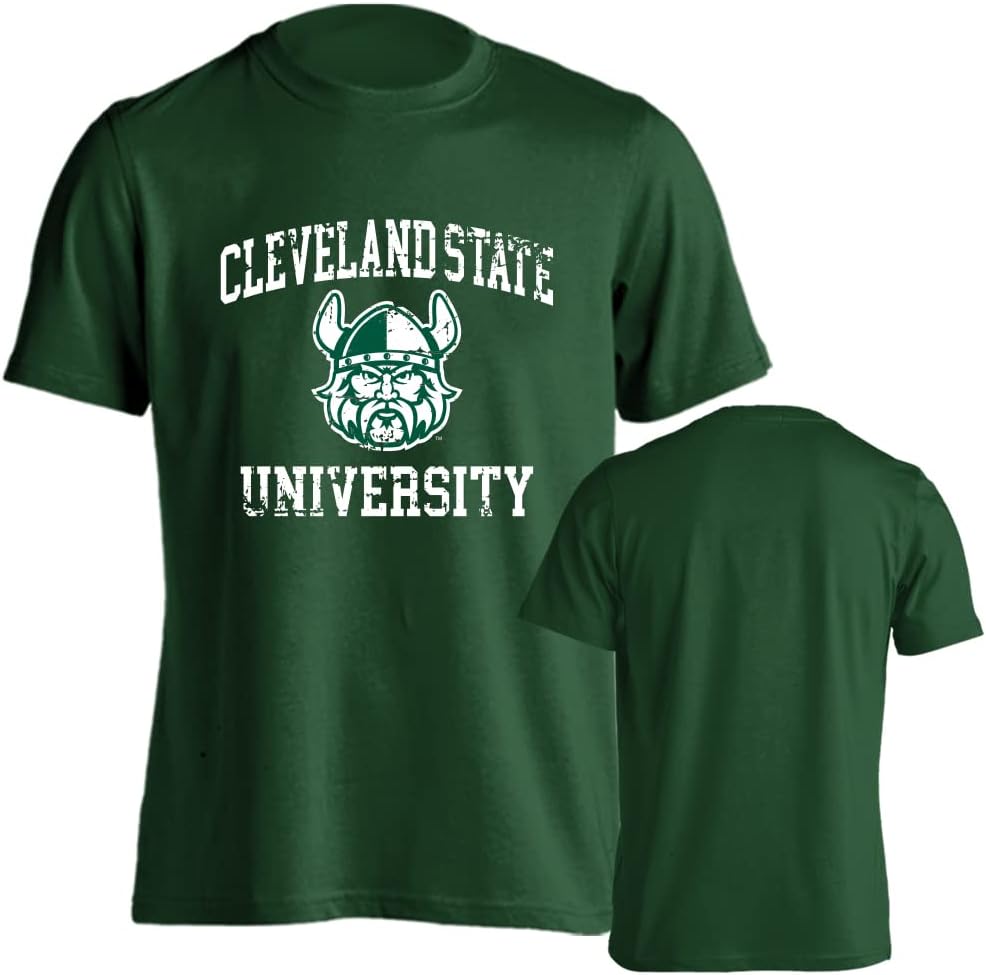 Cleveland State Vikings Distressed Retro Short Sleeve T-Shirt