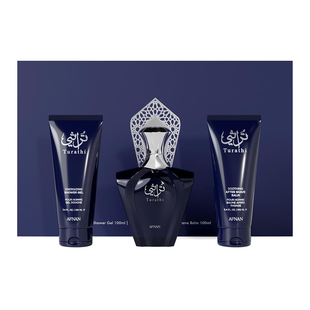 Afnan Turathi Homme Blue Gift Set for the Modern Man's Grooming