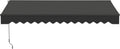 Aleko 12x10 ft Caribbean Style Manual Black Frame Awning - Easy Manual