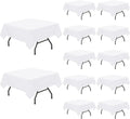 Pesonlook 12 Packs Square Tablecloth White for Events and Parties