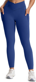 High Waisted Yoga Pants with Pockets - Flattering V-Waist Leggings