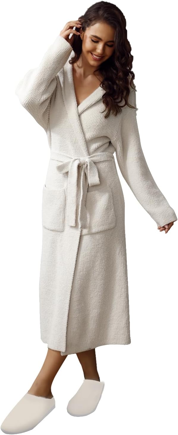 Ultra Soft Robe With Pockets for Women - Plush Spa Bathrobe