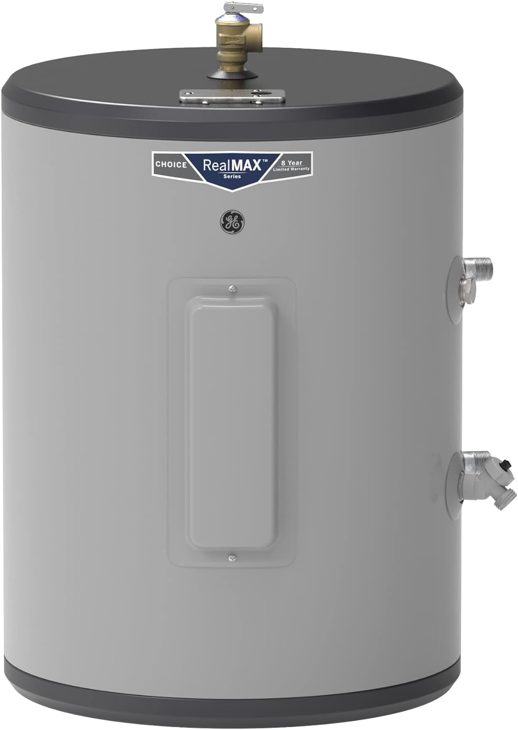 GE 18 Gal Electric Water Heater: Adjustable Thermostat, Side Port, 240V