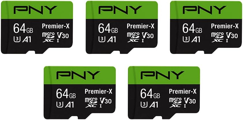 Capture Smooth 4K Footage: PNY 64GB microSDXC 5-Pack
