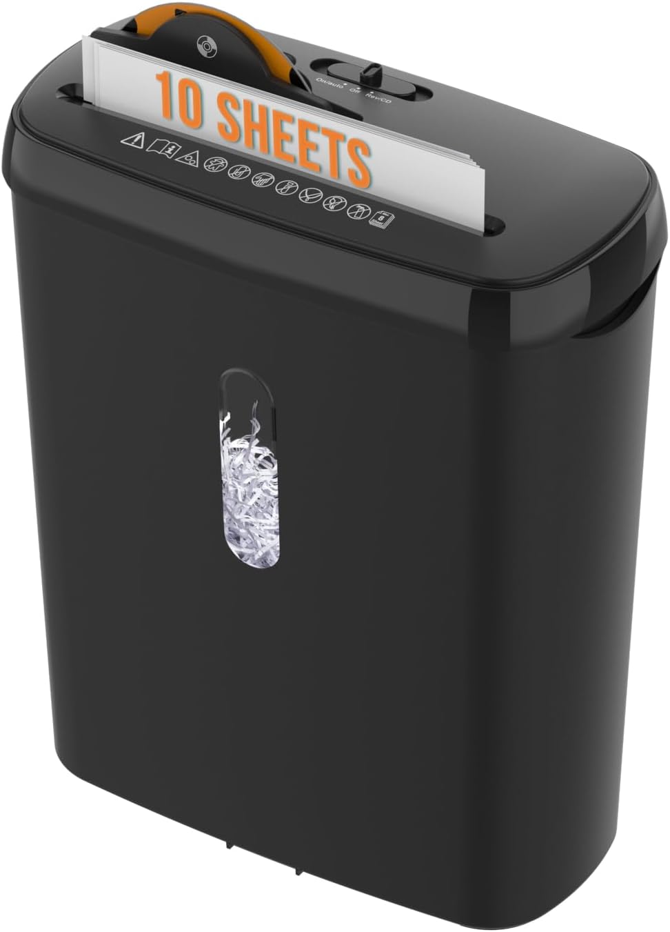 10-Sheet Strip Cut Paper Shredder for Home Office Use