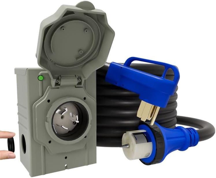 50 Amp Generator Cord with Inlet Box for Safe Power Transfer