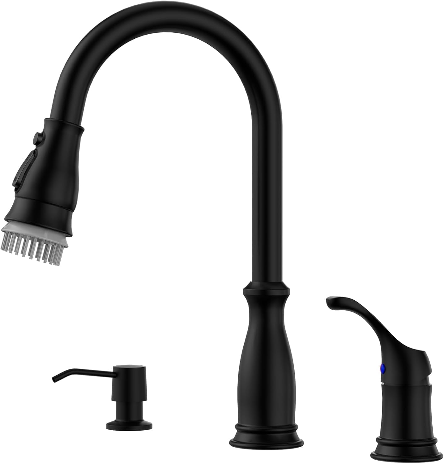 Innovative 3 Hole Kitchen Faucet with Pull Down Sprayer Features