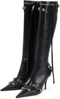 Knee High Stiletto Boots for Women - Studded Tassel Party Heel