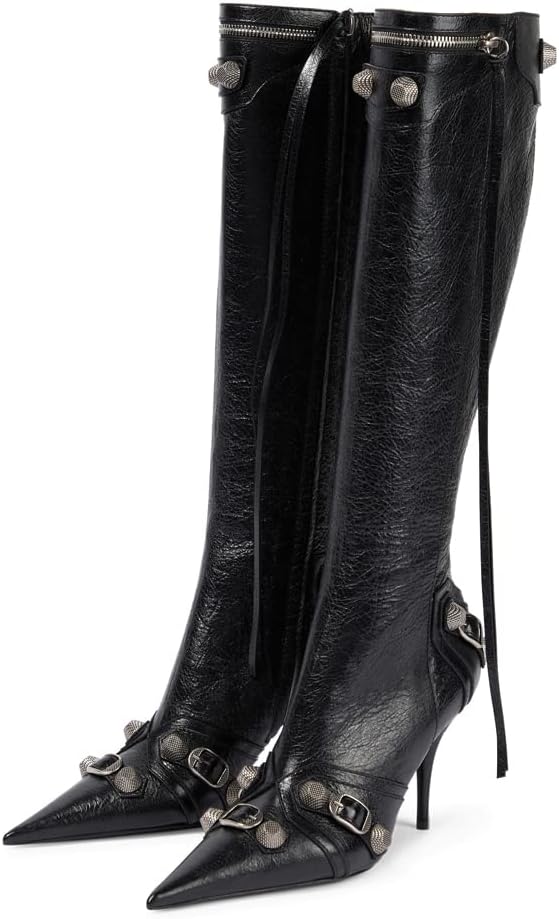 Oiamenne Knee High Boots for Women with Stiletto Heels