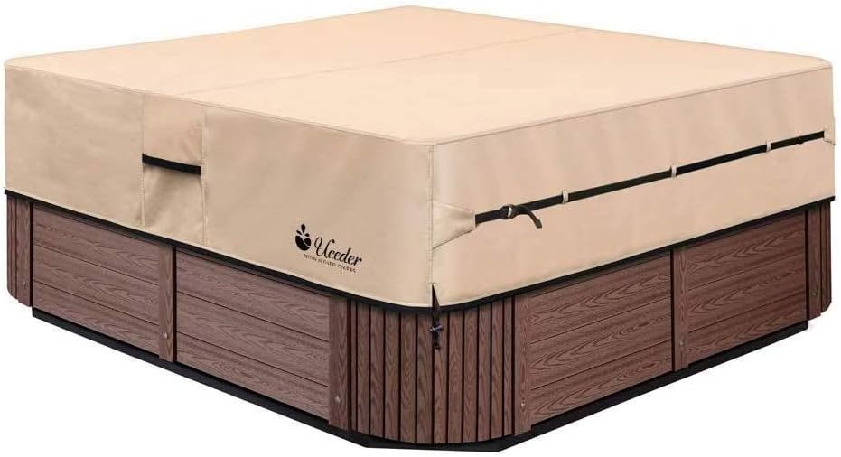 UCEDER Waterproof Hot Tub Cover for Outdoor Spa Protection