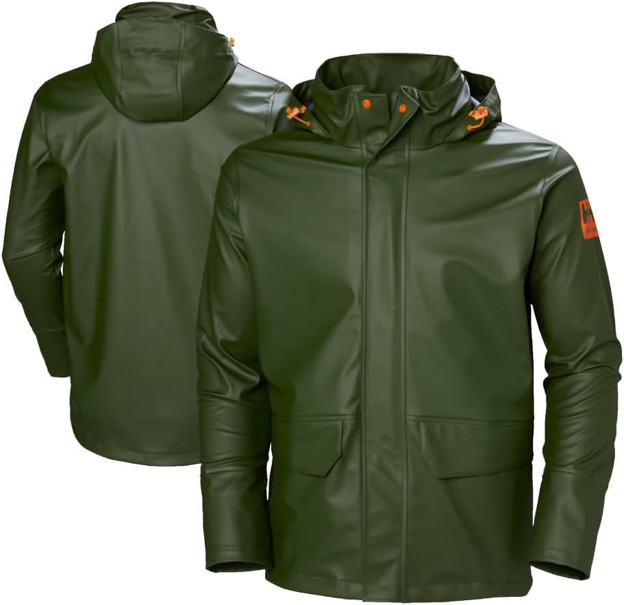 Gale Men's Waterproof Rain Jacket - Heavy-Duty PU Polyester