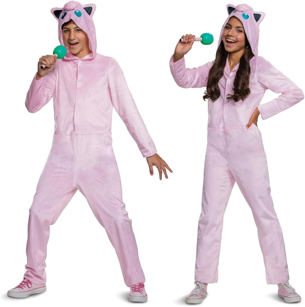 Jigglypuff Kids Costume - Official Pokemon Hooded Jumpsuit