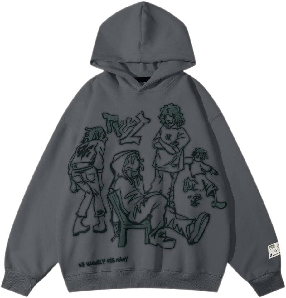 Aelfric Eden Mens Graphic Oversized Hoodie for Streetwear Style