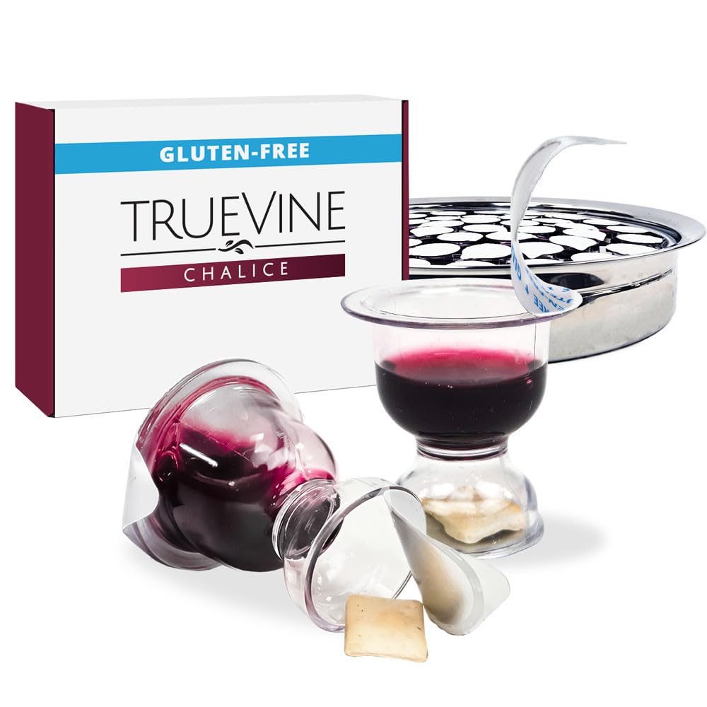 TrueVine Chalice Communion Cups and Wafer Set for First Communion