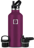 IRON FLASK Camping & Hiking Hydration Canteens - 3 Lids - Insulated