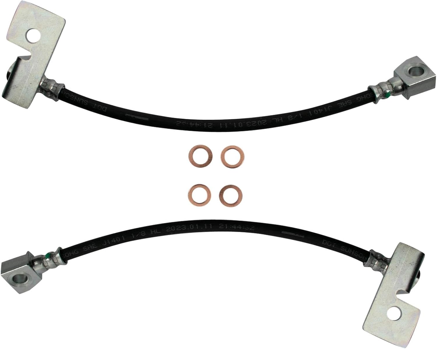 TRQ Rear Brake Hose Set for 1999-2003 Ford F-150 Models