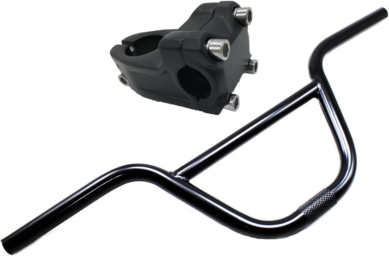 BMX Handlebar with Stem High-Carbon Steel Durable Bike Parts