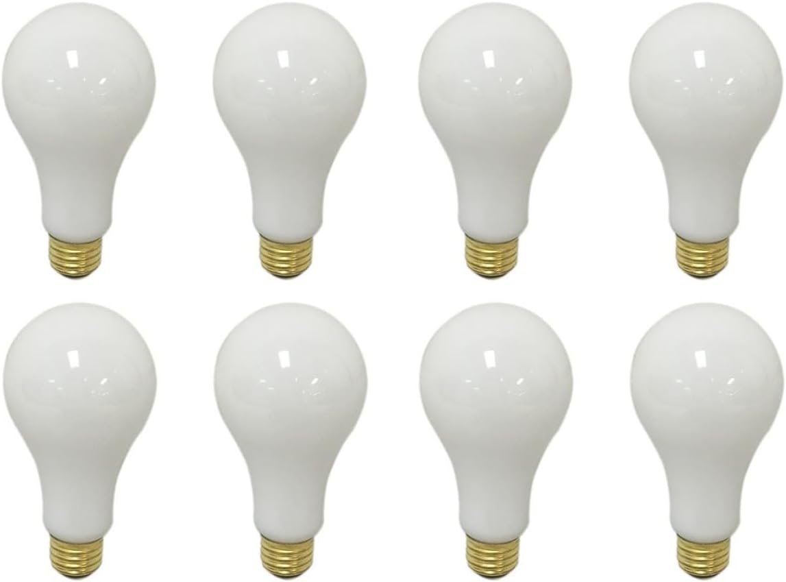 3 Way Incandescent Light Bulb Set of 8 for Warm Lighting