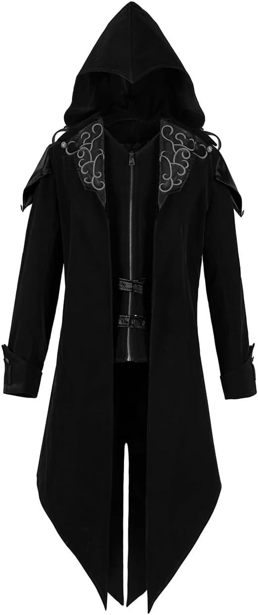 Men's Steampunk Jacket for Gothic Costume and Pirate Style