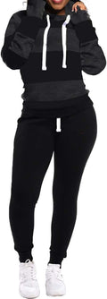 Womens 2 Piece Cotton Blend Tracksuit Set - Long Sleeve Pullover