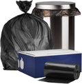 12-16 Gallon Trash Bags 0.8 Mil Black 24x32 in - Durable Can Liners