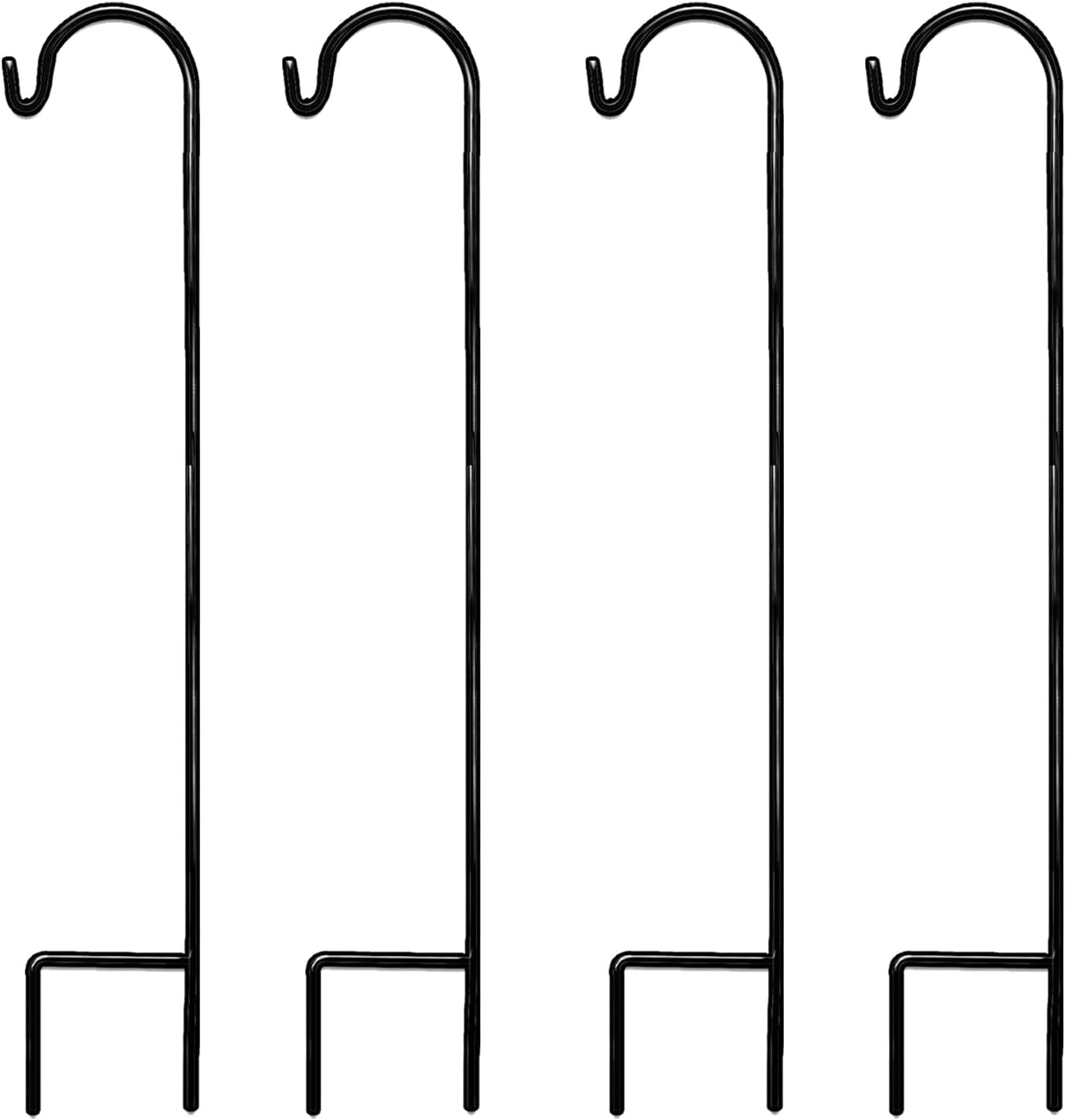 Ashman Black Shepherd Hook 48 Inch for Weddings and Gardens
