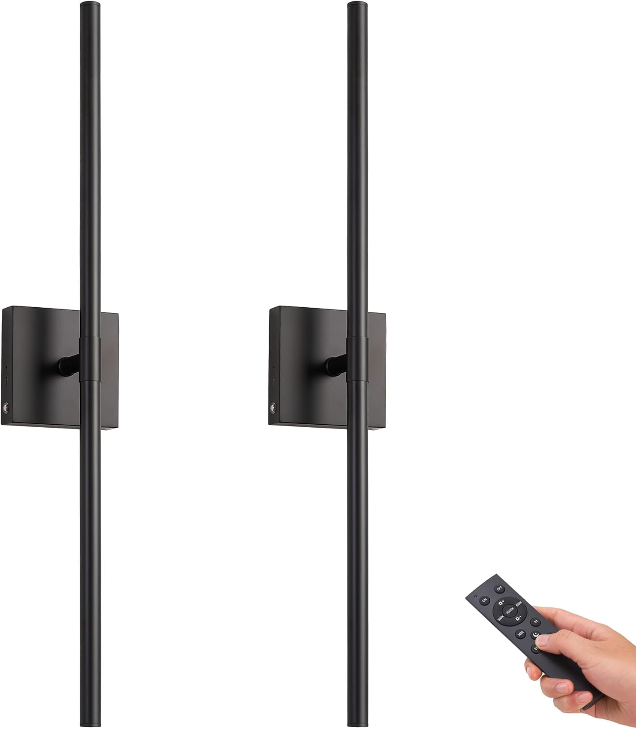 Battery Operated LED Wall Sconces Set of Two for Any Room
