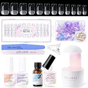 Gellen Nail Tips And Glue Gel Kit For Stunning DIY Nail Art