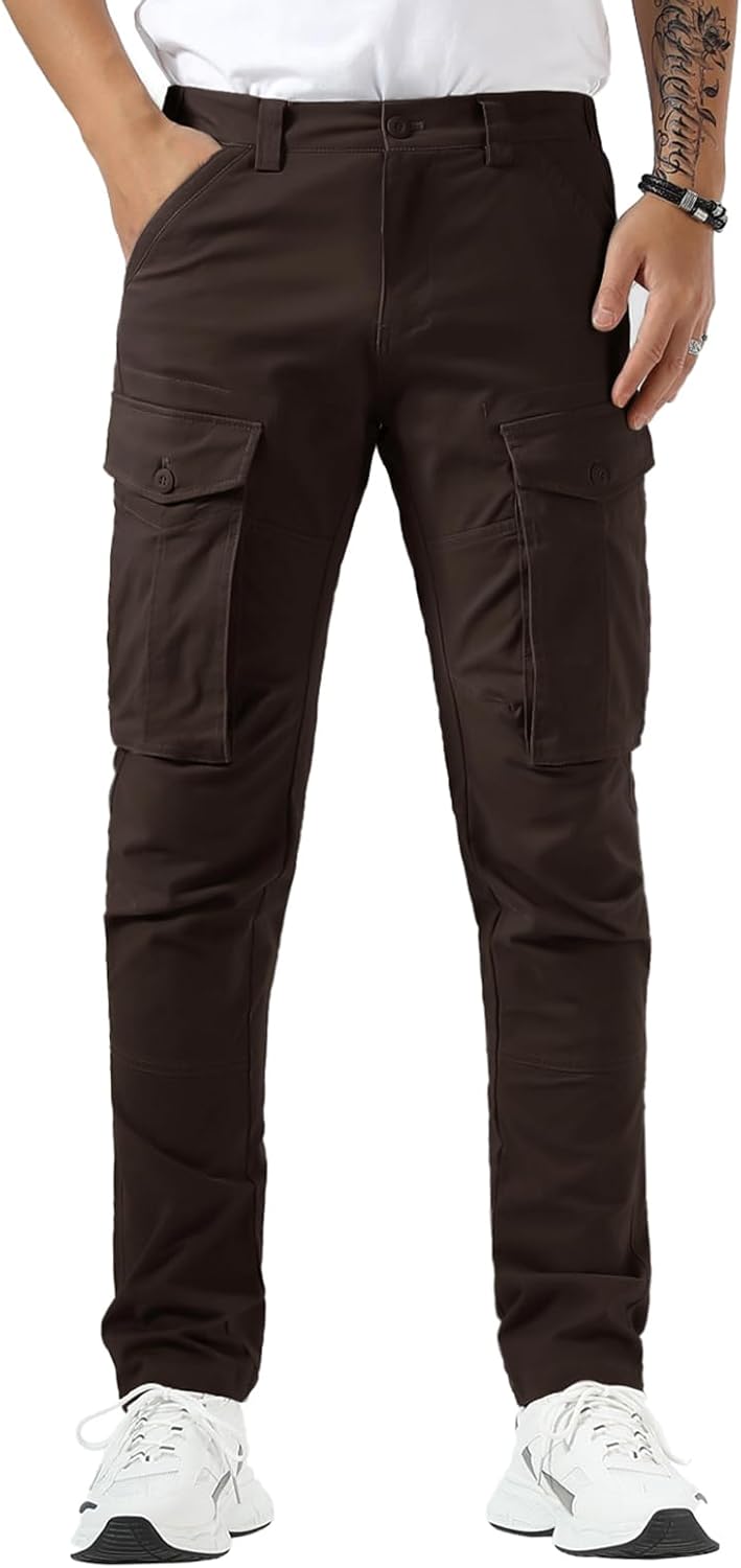Pacific Blue Cargo Pants for Men with Articulated Knees Fit