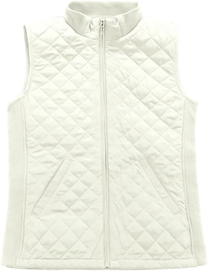 Bienzoe Women Quilted Casual Vest: Lightweight Packable Jacket